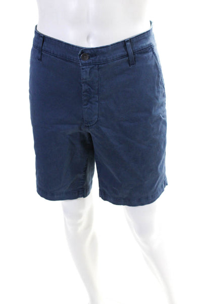 Adriano Goldschmied Mens Zip Front Four Pocket Shorts Blue Size 34