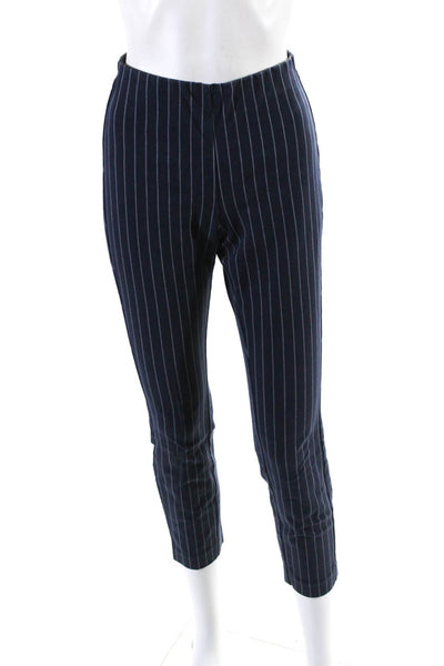 Rag & Bone Womens Pinstripe High Waist Leggings Pants Navy Blue Cotton Size 2