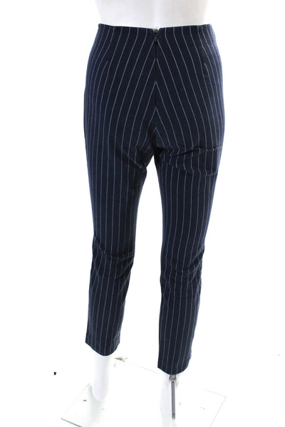 Rag & Bone Womens Pinstripe High Waist Leggings Pants Navy Blue Cotton Size 2