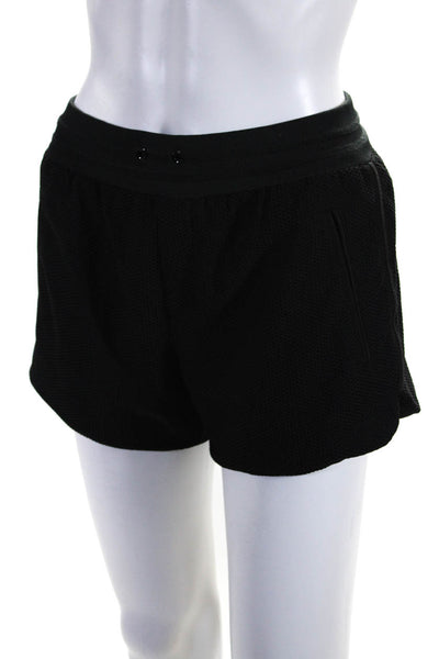 Rag & Bone Womens Mesh Textured Elastic Waist Slip-On Shorts Black Size S