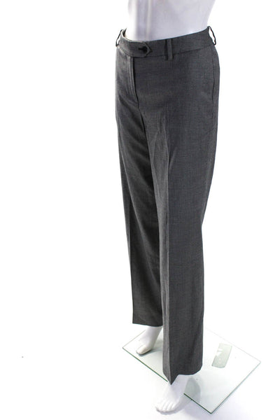 Christian Dior Womens Creased Straight Leg Dress Pants Black Wool Size 8