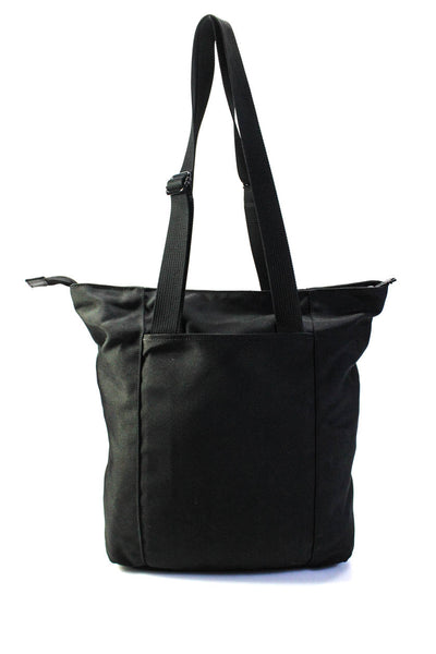 Tumi Mens Double Handle Pocket Front Large Canvas Tote Bag Black