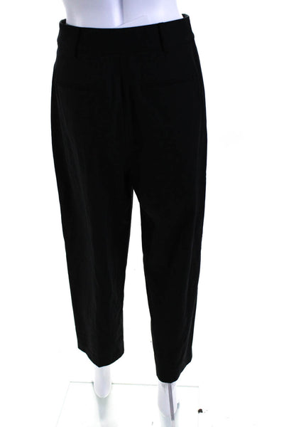 Michael Michael Kors Womens Wool Pleated High-Rise Tapered Pants Black Size 2