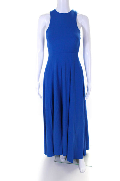 Naven Womens Blue Zip Back Crew Neck Sleeveless Gown Dress Size XS