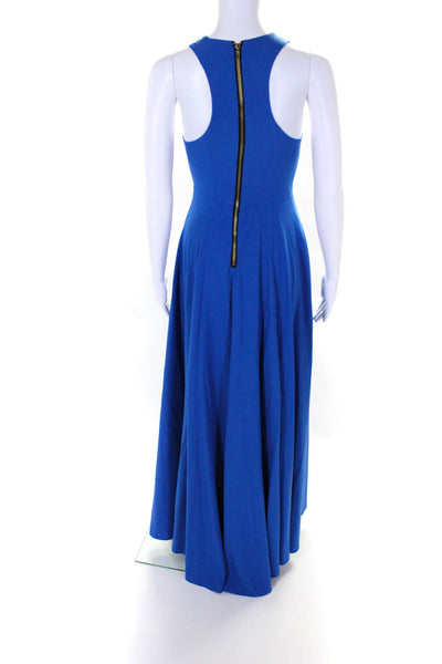 Naven Womens Blue Zip Back Crew Neck Sleeveless Gown Dress Size XS