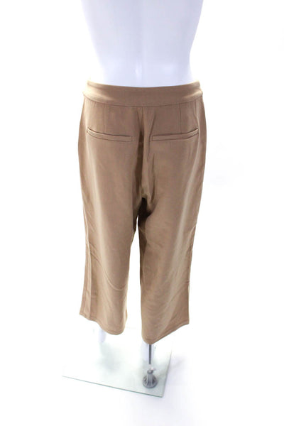 Cupcakes And Cashmere Womens Button Fly Mid Rise Straight Leg Pants Tan Size 4