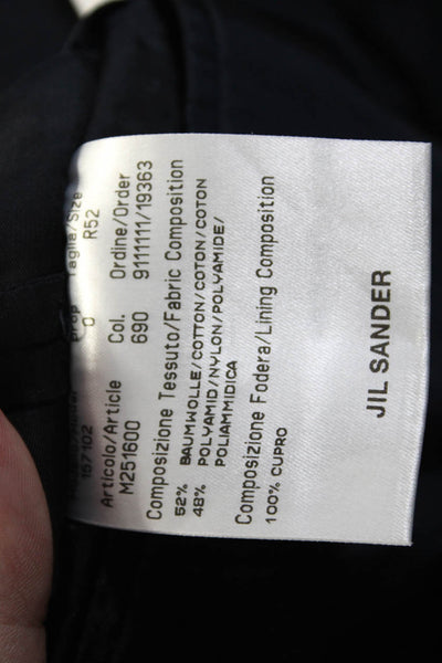 Jil Sander Mens Two Button Notched Lapel Blazer Jacket Navy Blue Size IT 52
