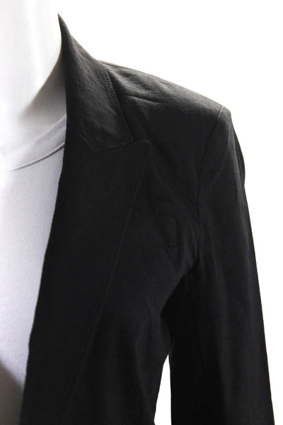 Theory Women's Collared Long Sleeves Unlined Blazer Black Size 4