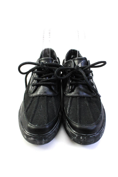 Polo Ralph Lauren Womens Black Canvas Low Top Fashion Sneakers Shoes Size 4.5