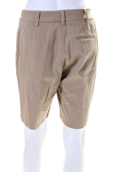 J. Mclaughlin Womens Low Rise Khaki Twill Bermuda Shorts Beige Size 2