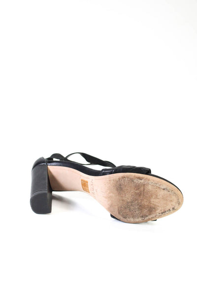 Alexandre Birman Womens Lace Up Block Heel Sandals Black Leather Size 41 11