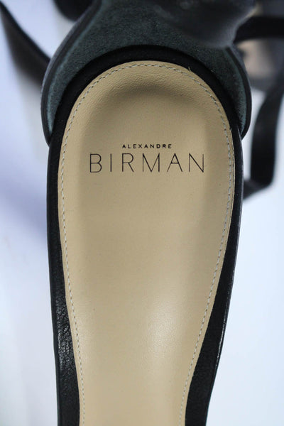 Alexandre Birman Womens Lace Up Block Heel Sandals Black Leather Size 41 11