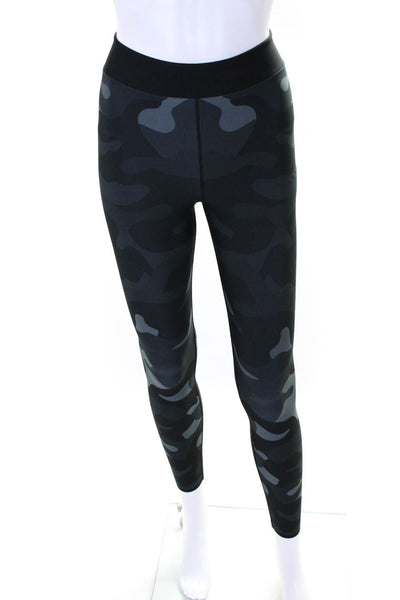 Ultracor Womens High Rise Camouflage Print Leggings Blue Size S