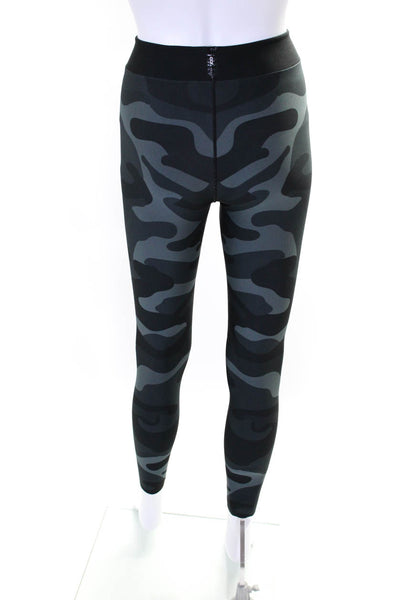 Ultracor Womens High Rise Camouflage Print Leggings Blue Size S