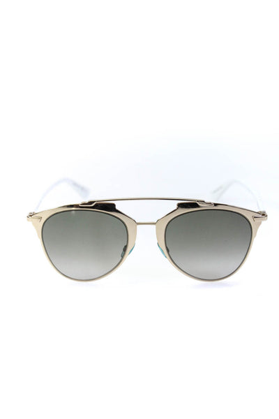 Dior Womens Metal Frame Grey Lens Reflected Sunglasses Gold White 31UJHA