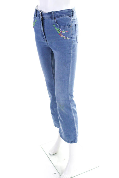 Stella McCartney Kids Girls Light Wash Five Pockets Bootcut Denim Pant Size 14