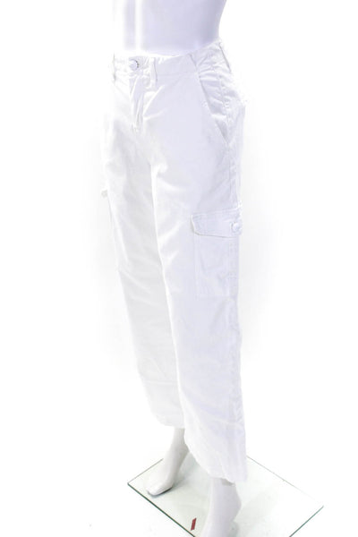 L Agence Womens Zipper Fly High Rise Channing Trouser Pants White Size 23