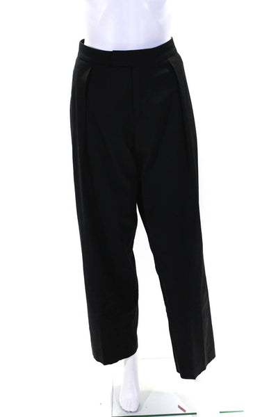 Standard James Perse Womens Black High Rise Pleated Straight Dress Pants Size 28