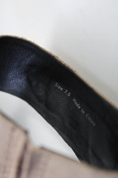 Dolce Vita Womens Open Toe Suede Platform Wedge Espadrille Sandals Beige Size 7.