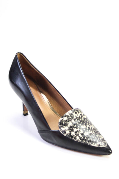 Coach Womens Leather Snakeskin Print Pointed Toe Zayley Pumps Black Size 7 B