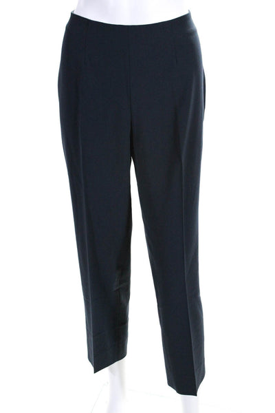 Piazza Sempione Womens Mid Rise Slim Leg Cropped Pants Navy Blue Size IT 46