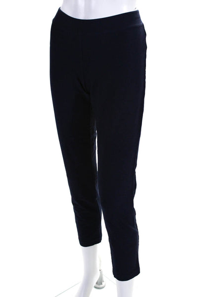 Eileen Fisher Womens Mid Rise Ankle Leggings Pants Navy Blue Size Small