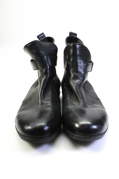 Boss Hugo Boss Mens Black Leather Single Strap Ankle Boots Shoes Size 14