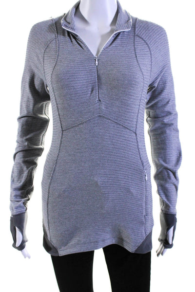 Lululemon Womens Stretch High-Neck Half Zip Activewear Jacket Gray Size S