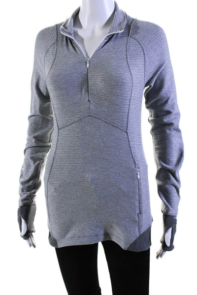 Lululemon Womens Stretch High-Neck Half Zip Activewear Jacket Gray Size S