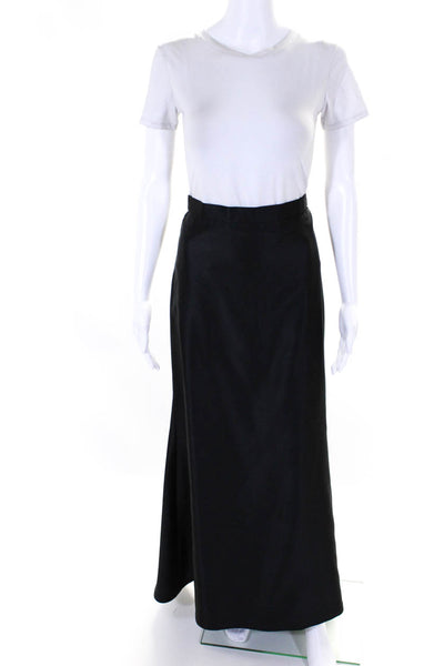 Tadashi Womens Satin Full Length Maxi A Line Skirt Black Size 10