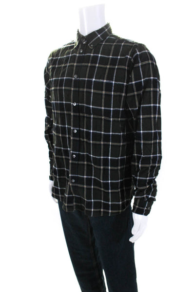 Norse Projects Men's Collared Long Sleeves Button Down Plaid Shirt Size M