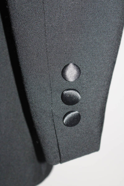Christian Dior Mens Single Button Wide Lapel Tuxedo Blazer Black Size 38