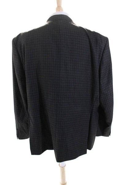 Ralph Ralph Lauren Mens Plaid Blazer Jacket Multi Colored Wool Size 54 Regular