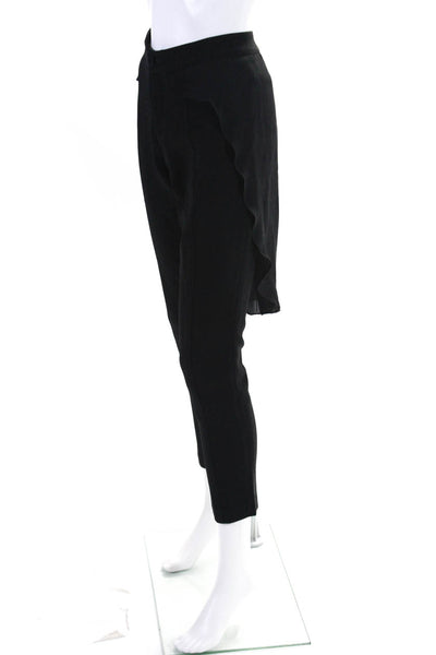 Haute Hippie Womens Tapered Leg Front Zip Skirt And Pants Black Size 6