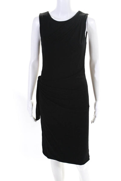 Giorgio Armani Womens Round Neck Sleeveless Tied Pullover Dress Black Size EUR42