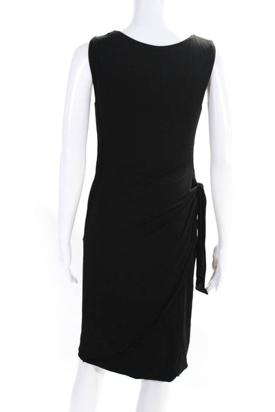 Giorgio Armani Womens Round Neck Sleeveless Tied Pullover Dress Black Size EUR42