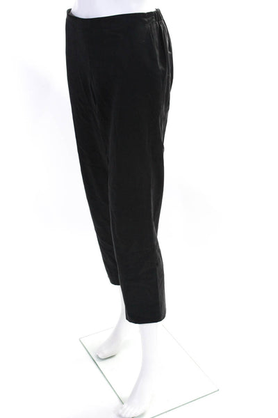 6397 Womens Ruched Elastic Waist Slip-On Tapered Dress Pants Blac Size M