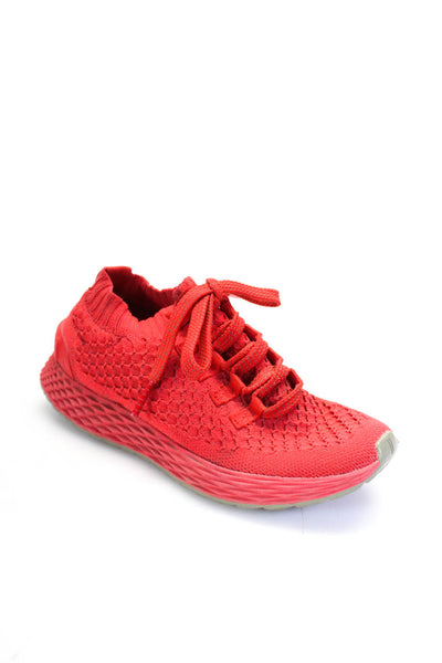 Nobull Womens Bright Red Textured Slip On Athletic Sneakers Shoes Size 6.5