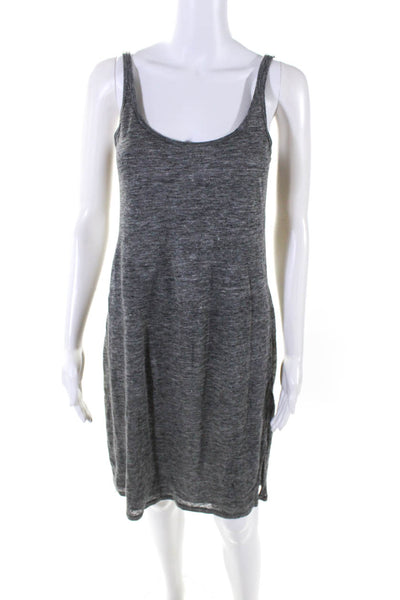 Rag & Bone Jean Womens Scoop Neck Side Slit Linen Tank Dress Gray Size XS