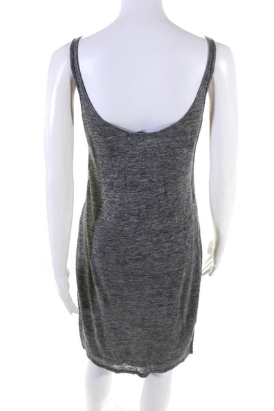 Rag & Bone Jean Womens Scoop Neck Side Slit Linen Tank Dress Gray Size XS