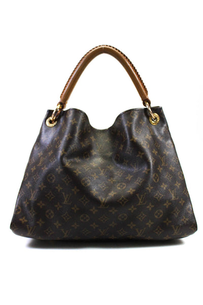 Louis Vuitton Womens Monogram Canvas Artsy MM Hobo Shoulder Bag Handbag Brown