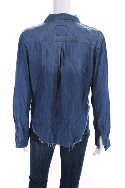 Rails Womens Long Sleeve Chambray Button Up Shirt Blouse Blue Size Medium