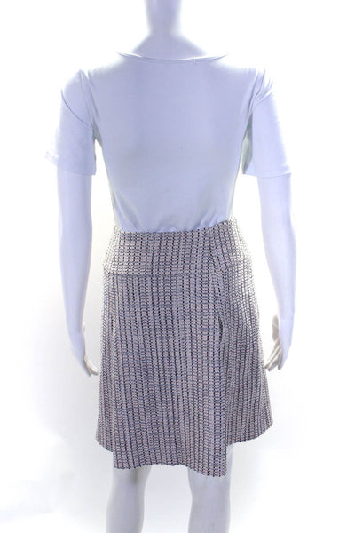 Escada Womens Pink Textured Pleated Knee Length Lined A-Line Skirt Size 42