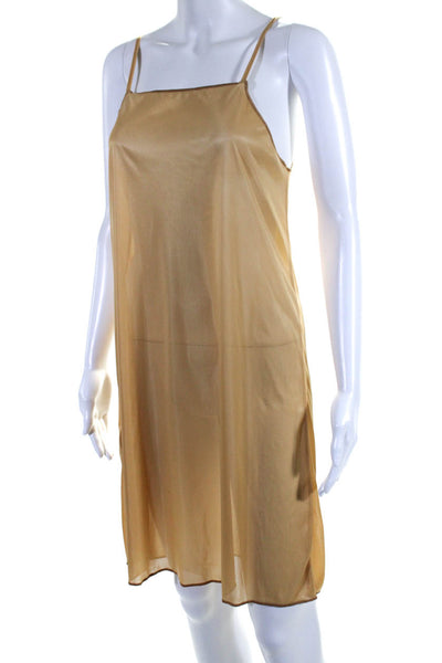 Missoni Womens Metallic Abstract Print High Neck Sleeveless Dress Gold Size 40