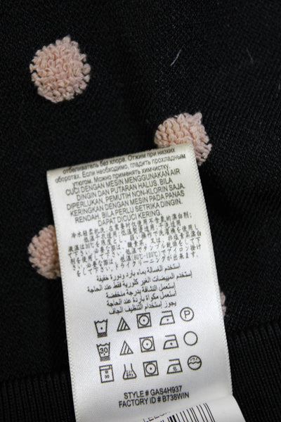 BCBGMAXAZRIA Womens Cotton Blend Polka Mini Skirt + Sweater Set Black Size XS