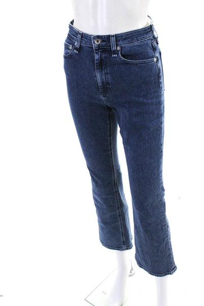 Rag & Bone Womens Tapered Leg Mid Rise Five Pocket Jeans Denim Blue Size 25