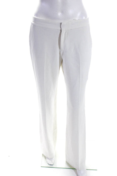 Haute Hippie Womens Mid Rise Creased Flare Leg Dress Pants White Size 2