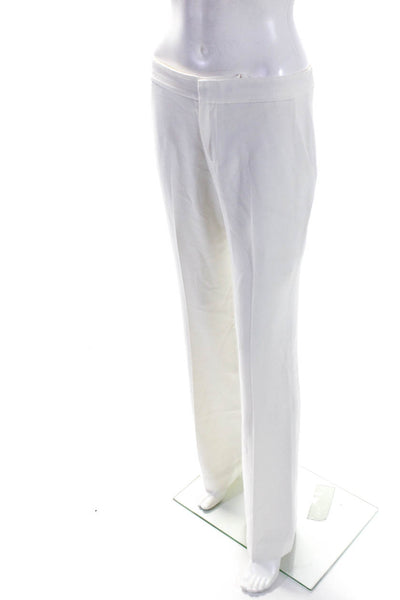 Haute Hippie Womens Mid Rise Creased Flare Leg Dress Pants White Size 2