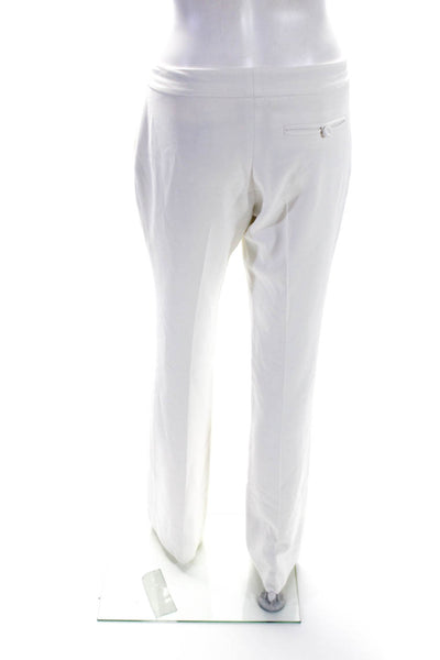 Haute Hippie Womens Mid Rise Creased Flare Leg Dress Pants White Size 2