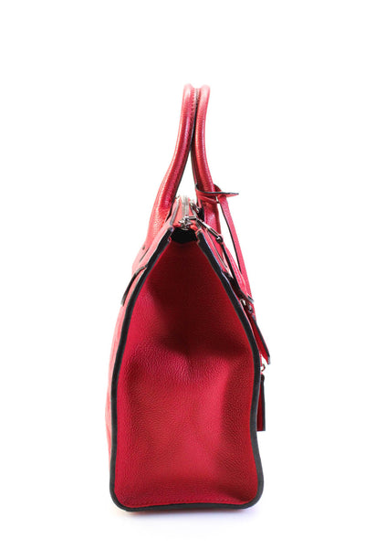 Louis Vuitton Womens Monogram Empreinte Pont Neuf MM Satchel Handbag Red